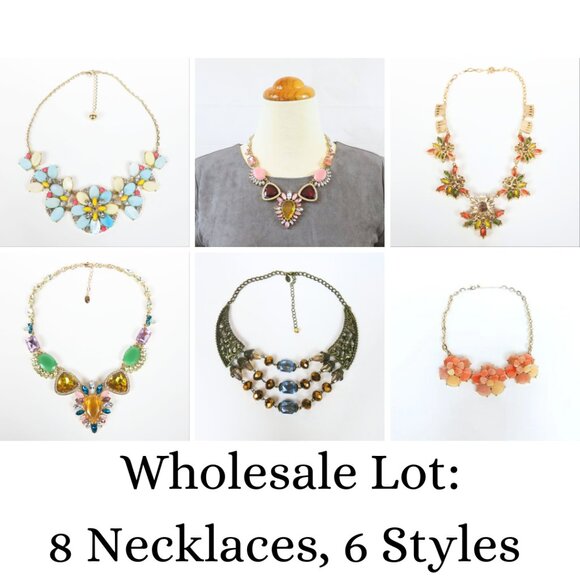 Statement Necklaces - Wholesale Lot - 8 Pieces 6 Styles - Reseller Bundle Resale - Picture 1 of 12